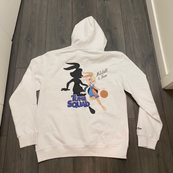 Mitchell & Ness Space Jam Tune Squad Shadow White Hooded Sweatshirt - Lola NWT - Picture 6 of 6